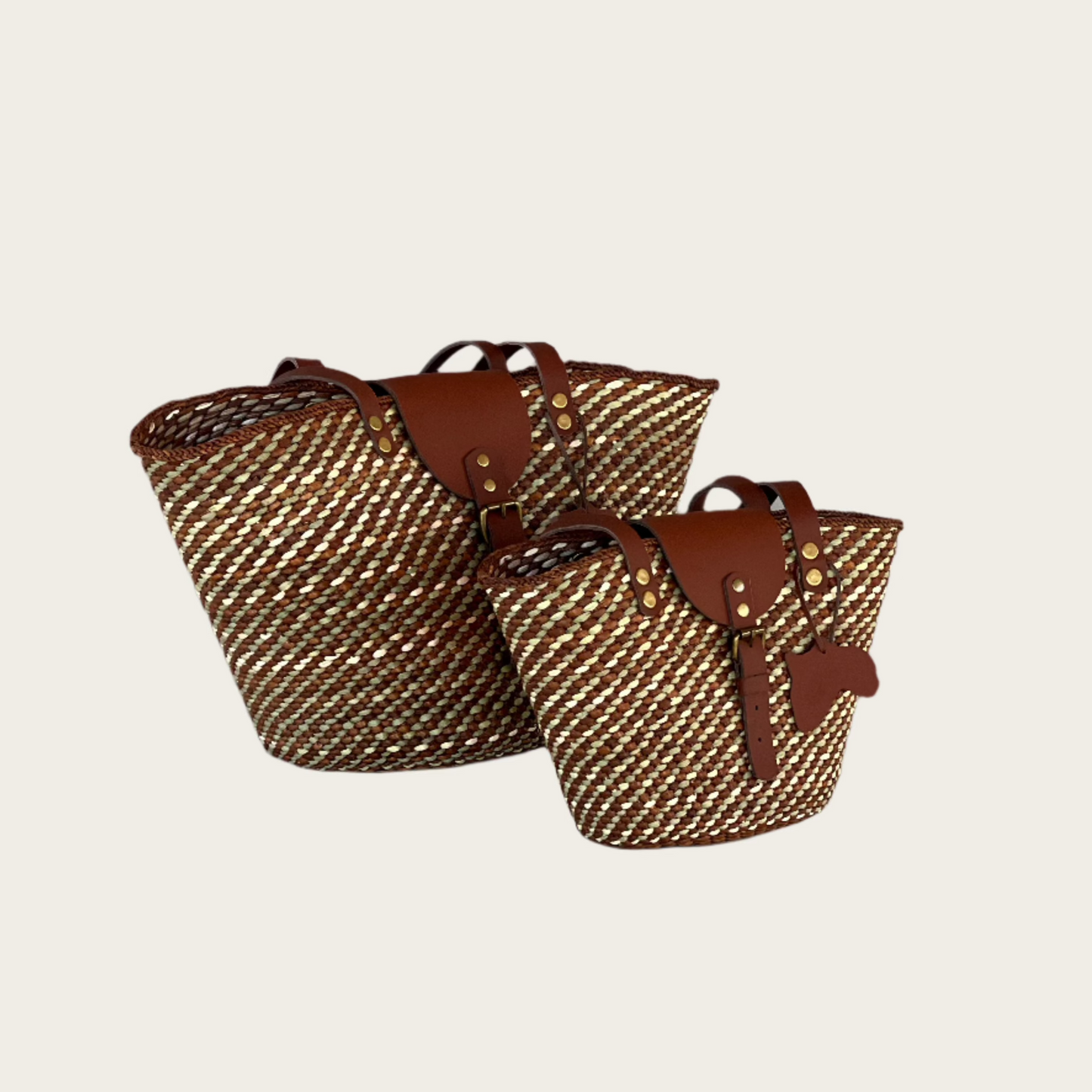 BEBA Tote Bag -Brown and Natural