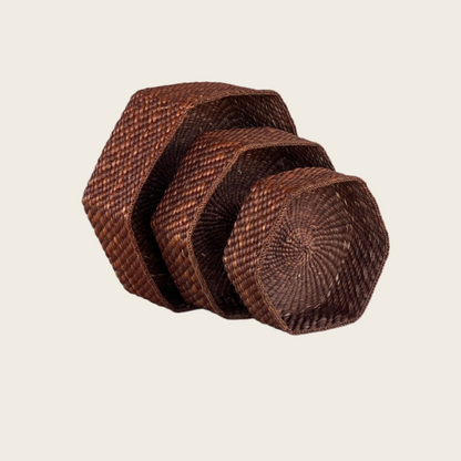 HIFADHI Basket Hexagon - Brown