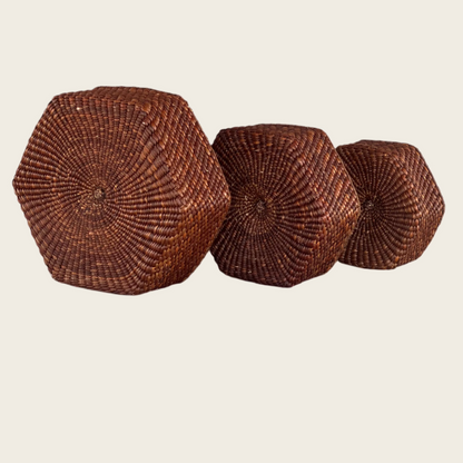 HIFADHI Basket Hexagon - Brown