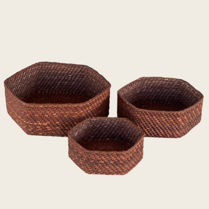 HIFADHI Basket Hexagon - Brown