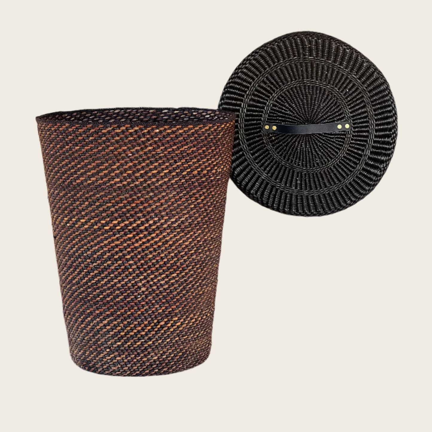 TUPIA Laundry Hamper - Black and Brown