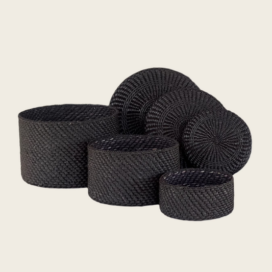 HIFADHI Basket - Black with Lid