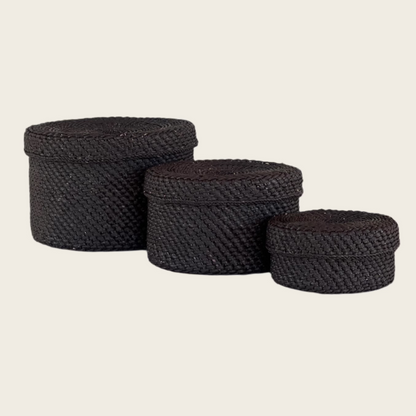 HIFADHI Basket - Black with Lid