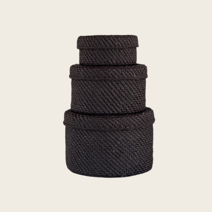 HIFADHI Basket - Black with Lid