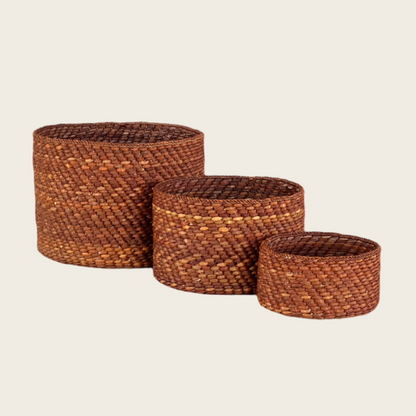 HIFADHI Basket - Brown with Lid