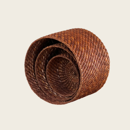 HIFADHI Basket - Brown with Lid