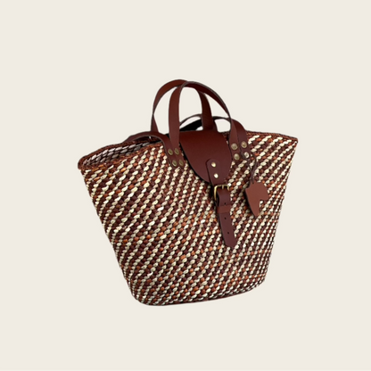 BEBA Tote Bag -Brown and Natural