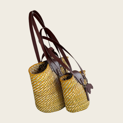 BEBA Tote Bag - Yellow and Natural