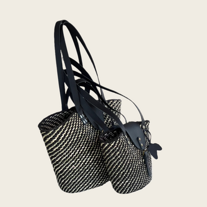 BEBA Tote Bag -Black and Natural